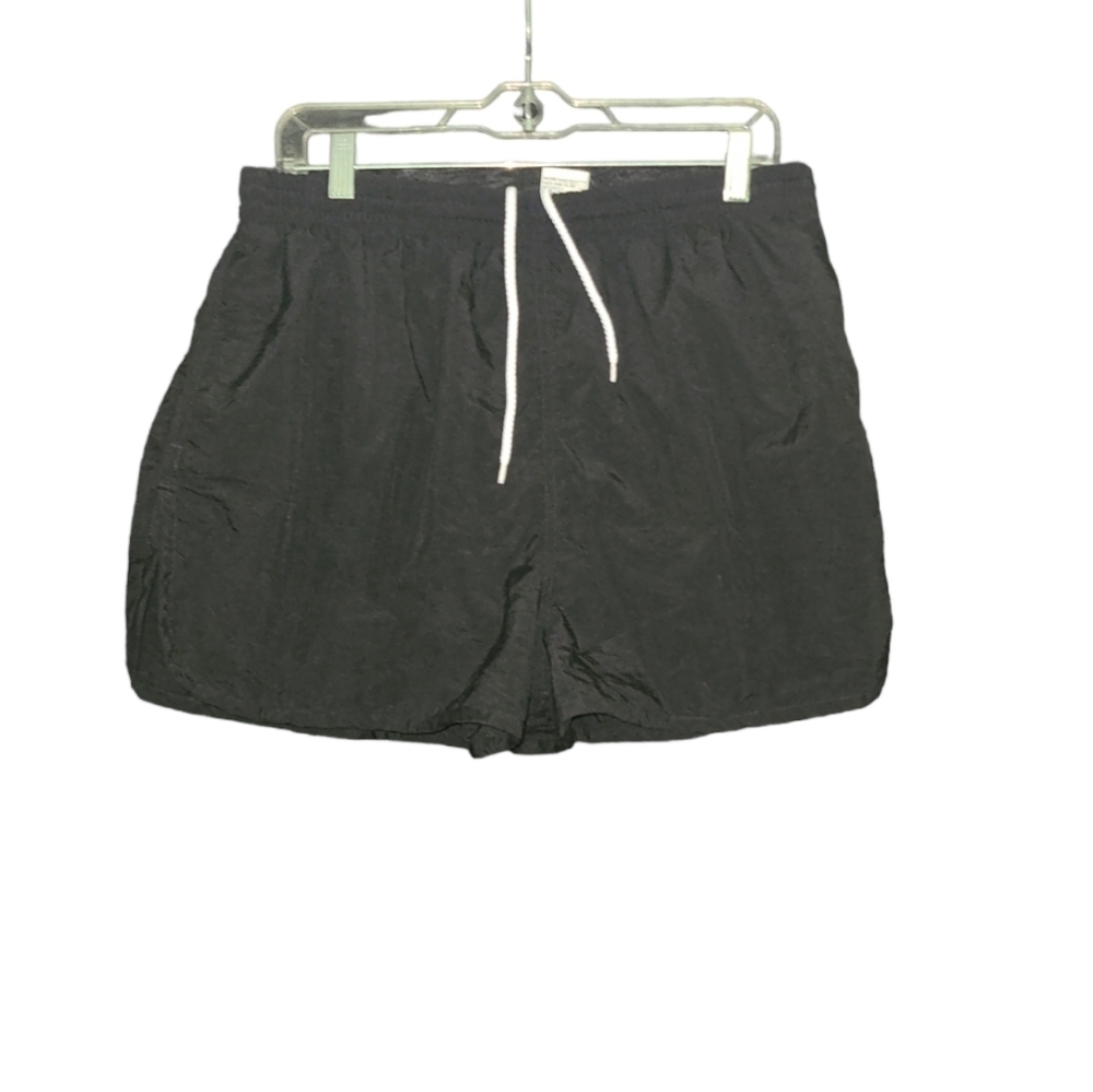 Athletic Works Mens Swim Trunks Size Large Black W/Pockets Shorts